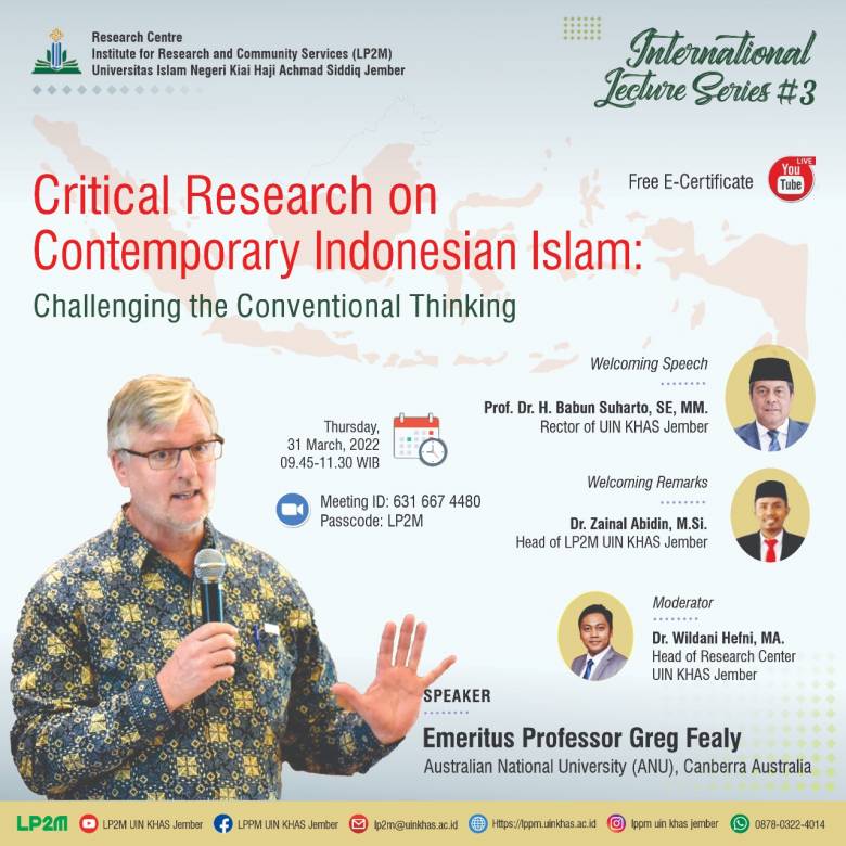 Hadirkan Greg Fealy, LP2M UIN KHAS Jember Gelar Kajian Riset Islam Indonesia